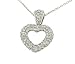 Pave Heart Pendant with Diamond Bail on 18 Cable Chain Diamond 1.53cttw G/h Si3