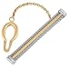 Forzieri DiFulco Line Gold and Stainless Steel Tie Clip