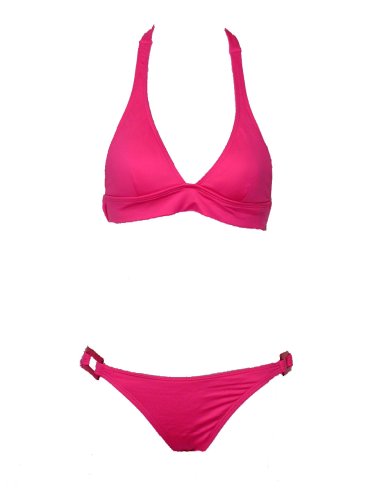 Rampage Fuschia Halter Bikini w/Side Buckles XS