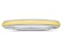 3 mm Two Toned White Milgrain Edge Comfort-Fit Women's Wedding Band in 14k Two-Tone Gold