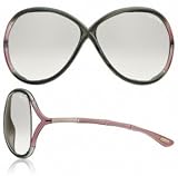 TOM FORD SIMONE TF74 634 SAGE GREEN FADE ROSE FRAME GREEN GRADIENT LENS PLASTIC SUNGLASSES