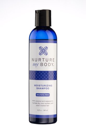 Nurture My Body 100% All Natural and Organic Moisturizing Shampoo - SLS Free - Best for Damaged and Color Treated Hair Care (Scented)