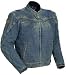 TOURMASTER/CORTECH MOD DENIM MOTORCYCLE JACKET DISTRESSED BLUE