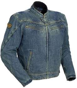 TOURMASTER/CORTECH MOD DENIM MOTORCYCLE JACKET DIS.BLU SIZE:XLG(Tall)