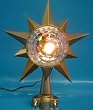10" Nostalgic Lighted Rotating Color Changing Gold Star Christmas Tree Topper