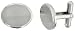 Jewelry : Oval Surgical Steel Cuff Links Frosted Finish 3/4' X /8'