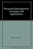 Personnel management : concepts and applications