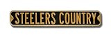 PITTSBURGH STEELERS STEELERS COUNTRY Authentic METAL STREET SIGN (6 X 36)