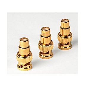 Monster High Performance BNC to RCA Video Adapters 3 Pack Female RCA to Male BNC (VA MBFR-3H)