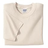 NEW Gildan Ultra Cotton - 100% Cotton T-Shirt Natural-M