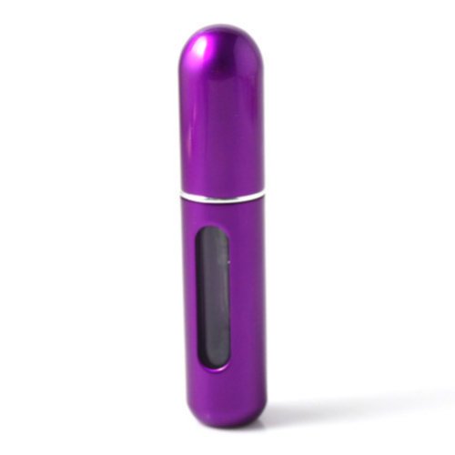 Zehui Mini Refillable Perfume Atomizer Bottle for Travel Spray Scent Pump Case 5ml Empty Purple