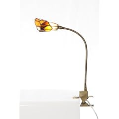 12V Halogen Echtglas-Tiffany Klemmleuchte "Dorett"