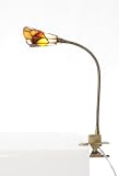 12V Halogen Echtglas-Tiffany Klemmleuchte "Dorett"
