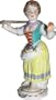 Meissen hand painted Garden Children Sculpture entitled "Girl with Staff and Fruit"