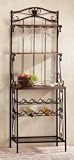 Wood Metal Wine Rack Shelf