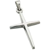 25.00mm X 18.00mm Platinum Cross Pendant