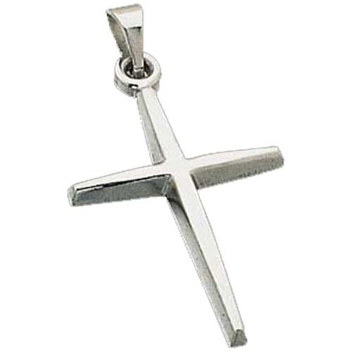 25.00mm X 18.00mm Platinum Cross Pendant