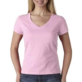 Buy 6005 Bella Ladies' Short-Sleeve V-Neck T-Shirt by Bella