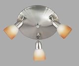 Trio Rondell Nickel matt Glas orange gelb weiss Ø 25 cm