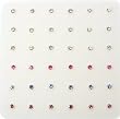 925 Sterling Silver Nose Studs with Handset Color CZs - Set of 36 - Straight End