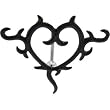 Black TOP DROP Heart TATTOO Belly Ring