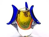 Murano Glass Vase Mouth Blown Art Rainbow Amber Vase X292 317NPsYXolL. SL160 Murano Glass Vase Mouth Blown Art Rainbow Amber Vase X292