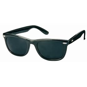 1980's Wayfarer Style Fashion Sunglasses with Super Dark Lens