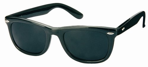 1980's Wayfarer Style Fashion Sunglasses with Super Dark Lens