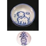 Bowl 4 inches, Gourmet Blue Pineapple Pattern