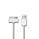 White Premium Quality Data Cable / USB Sync and Travel Charging Cable Compatible with Apple iPhone, iPhone 2G, iPhone 3G, iPhone 3GS, iPhone 4G, iPod, iPod Nano, iPod Touch, iPod Touch 2, iPod Touch 3, iPod Touch 4