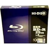 HI DISC BD-R 25GB 1-4��® 5�� 5mmP����������HD BD-R 4X 5PNX