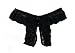 Trixx Intimates Women's Open Crotch Cheeky Panty Thong Black