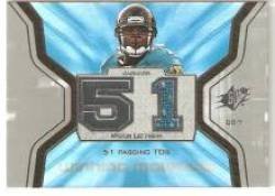 2007 SPx Winning Materials Stat #WMS-BL1 Byron Leftwich - Jacksonville Jaguars (Piece of Authentic Game-Worn Jersey) (Football Cards)