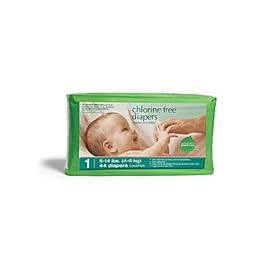 Chlorine Free Baby Diapers Size 1 (8-14lbs) 44 Count