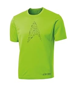 Star Trek Men's 'Cadet' Runner's Shirt - Green (XX-Large)