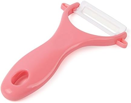 InnoGroc Best Ceramic Y Peeler Ultra Sharp Potato Vegetable &amp; Fruit Peeler, Good Grip Handle and Will Not Rust, Pink