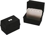 Q-Connect Card Index Box 6x4 Black