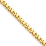14k 3.7mm Franco Chain Anklet - 9 Inch