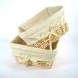 Square Wicker Nursery Toy Organizers, Colour: Natural