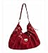 Suede Feel Swiss Handbag - Red