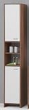 MADRID Premium Tall Bathroom Cupboard / Tallboy Unit in White and Plum Tree Finish by DMF