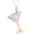 14K .20 CTW Diamond Martini Glass Pendant