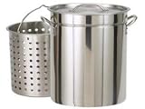 Bayou Classic 1160 62-Qt. Fryer- Steamer with Lid and Basket - Stainless