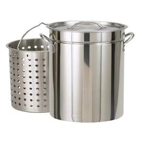 Bayou Classic 1160 62-Quart All Purpose Stainless Steel Stockpot with Steam and Boil... by 