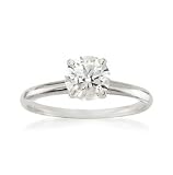 1.00 Carat Diamond Solitaire RSVP Engagement Ring In 14kt White Gold