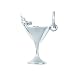 Sterling Silver Martini Glass Charm