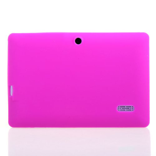 OFTEN Multi-color Soft Silicone Protective Back Cover Case For 7 Inch Android Tablet PC (Purple)