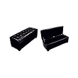 Black Leather Storage Bench By Wholesale Interiors