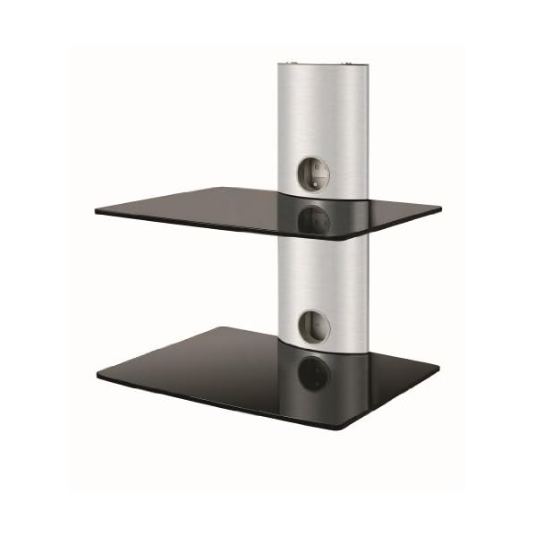 Duronic DS102BS Glass DVD Player shelf/Amplifier/Speaker Shelve for