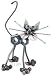 Nuts the Junkyard Cat Metal Sculpture by YardBirds
